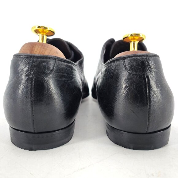 Bottega Veneta Italy Men 9.5 Black Leather Kidskin Dress Shoes Designer Oxfords - Picture 6 of 9
